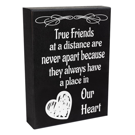 JennyGems Friends At a Distance Are Never Apart Sign, Friend Gifts, Going Away Gifts For Friends, Long Distance Friendship Sign, Made in USA
