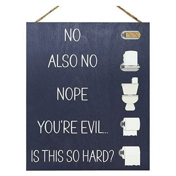 JennyGems Funny Bathroom Signs, Changing the Toilet Paper Farmhouse Wood Sign