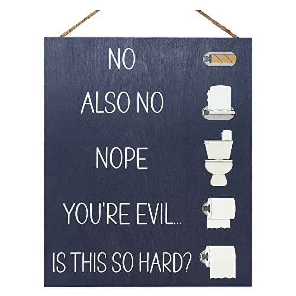 JennyGems Funny Bathroom Signs, Funny Farmhouse Bathroom Decor