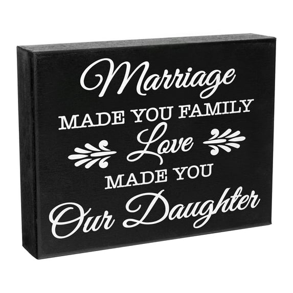 JennyGems Gifts for Daughter in Law From Mother in Law, Daughter in Law Gift Ideas, Daughter-in-Law Gift Sign Decor Plaque, 8x6 Inch Wood Sign, Wedding Gifts for Daughter in Law