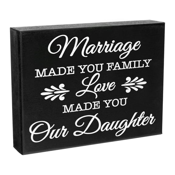 JennyGems Gifts for Daughter in Law From Mother in Law, Daughter in Law Gift Ideas, Daughter-in-Law Gift Sign Decor Plaque, 8x6 Inch Wood Sign, Wedding Gifts for Daughter in Law