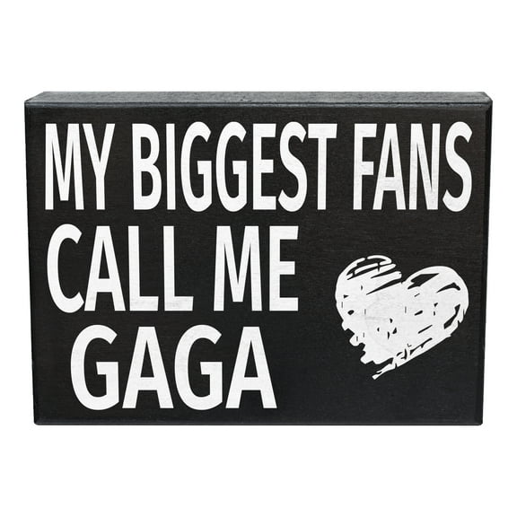 Gifts for Gaga, My Biggest Fans Call Me Gaga Wood Sign, Gaga Gifts from Granddaughter Grandson, Mother's Day