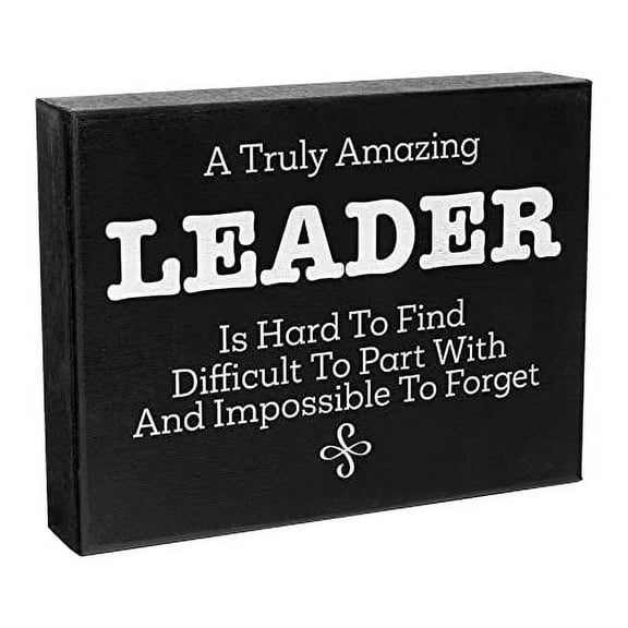JennyGems Leader Gifts, Thank You Gift for Leader, Coworker Gifts, Leader Appreciation, Going Away Retirement, Boss Gifts Wood Sign