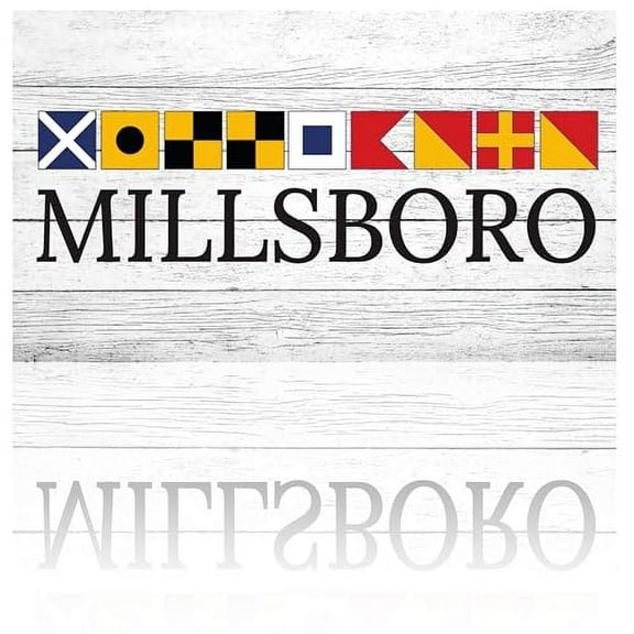JennyGems Millsboro Delaware Gifts, Delaware Souvenirs, Nautical Flags, Shelf and Wall Art, Made in USA