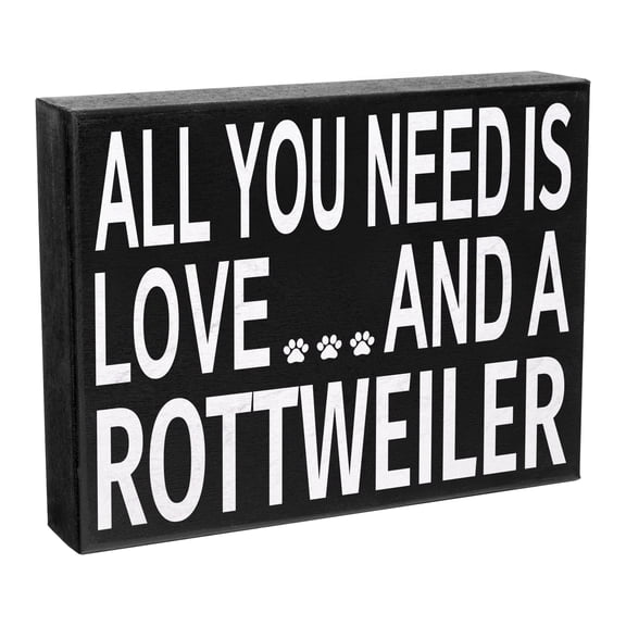 JennyGems Rottweiler Gifts, All You Need is Love and a Rottweiler Wooden Sign, Rottweiler Decor, Rottweiler Mom Gifts, Rottie Mama, Dog Decor