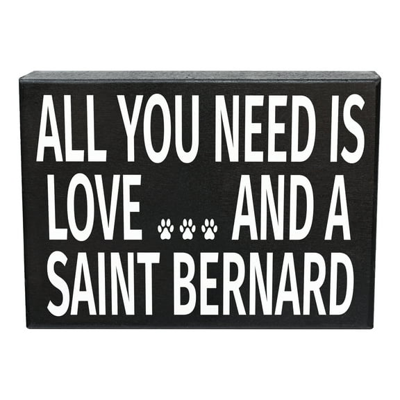 JennyGems Saint Bernard Gifts, All You Need Is Love and a Saint Bernard Wooden Sign, Saint Bernard Mom, Saint Bernard Dog, American Made