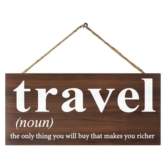 JennyGems Travel Sign, Travel the Only Thing You Will Buy That Makes You Richer, Travel Gifts, Travel Themed Home Accent, Travel Decoration, Made in USA