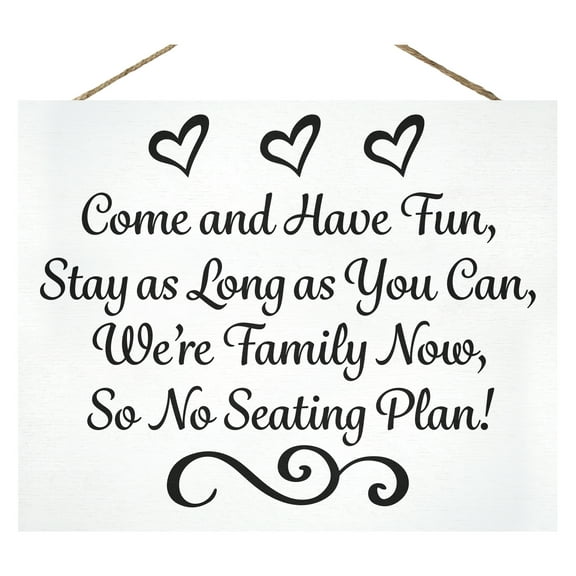 Wedding Seating Sign No Seating Plan Wedding Sign, Wedding Ceremony and Reception Decorations, Wedding Welcome Sign