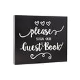 thumbnail image 1 of JennyGemsGuestbook Sign, Wedding Signs, Guest Book Table Sign, 10x12 Inch Wood Sign, Wedding Reception Decor, Guestbook Sign for Showers, Weddings, Party (Black), 1 of 8