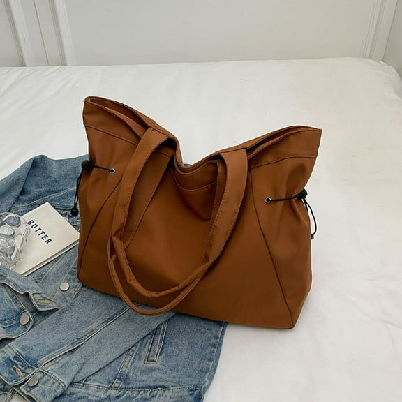 JennyShop Casual Large-Capacity Fashionable And Beautiful Handbag Commuter Tote Bag Women's New Simple Travel Shoulder Bag