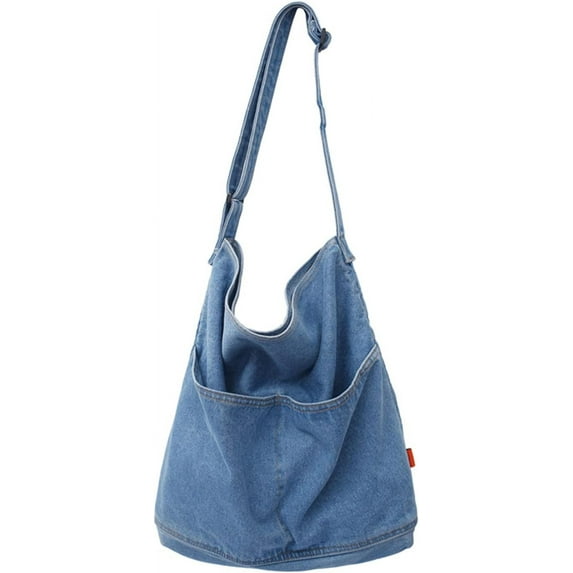 JennyShop Cloth Bag Casual Retro Aesthetic Crossbody Bag Handbag, Hot Sale Denim Shoulder Bag Canvas Messenger Bag for Women Men Tote Bag