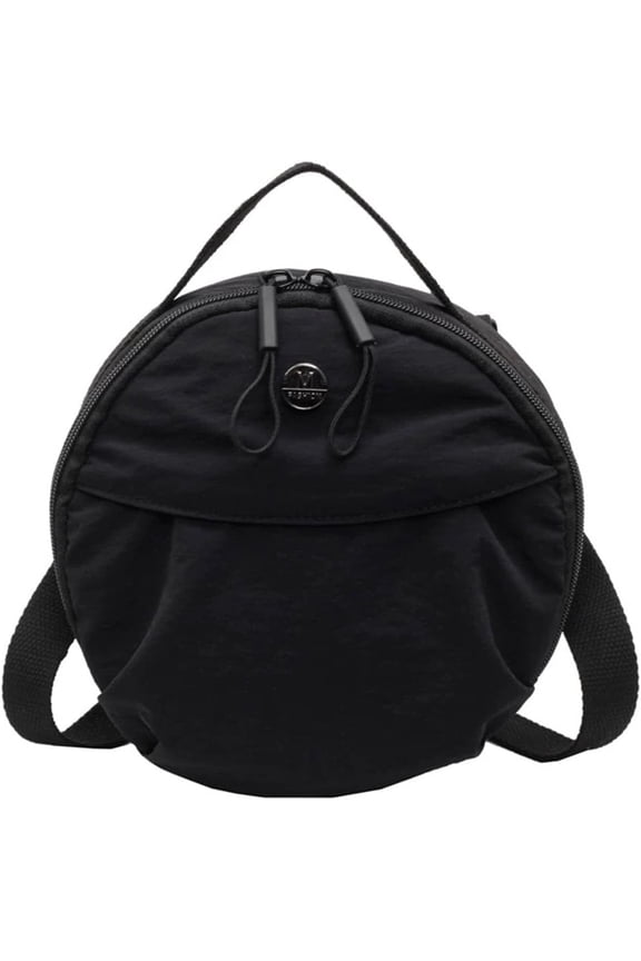 JennyShop Crossbody Shoulder Bag, Unique Fashion Commuting Canvas Round Bag - Handheld Women Bag