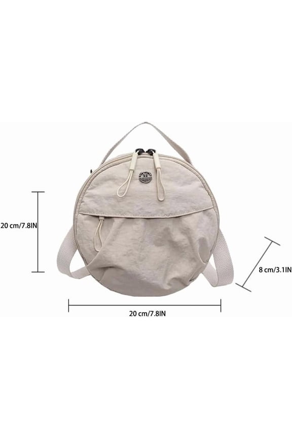 JennyShop Crossbody Shoulder Bag, Unique Fashion Commuting Canvas Round Bag - Handheld Women Bag