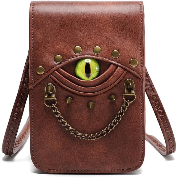 JennyShop Fashion Bag Retro Style Rivet Shoulder Bag, Gothic PU Leather MINI Small Square Bag Shoulder Bag