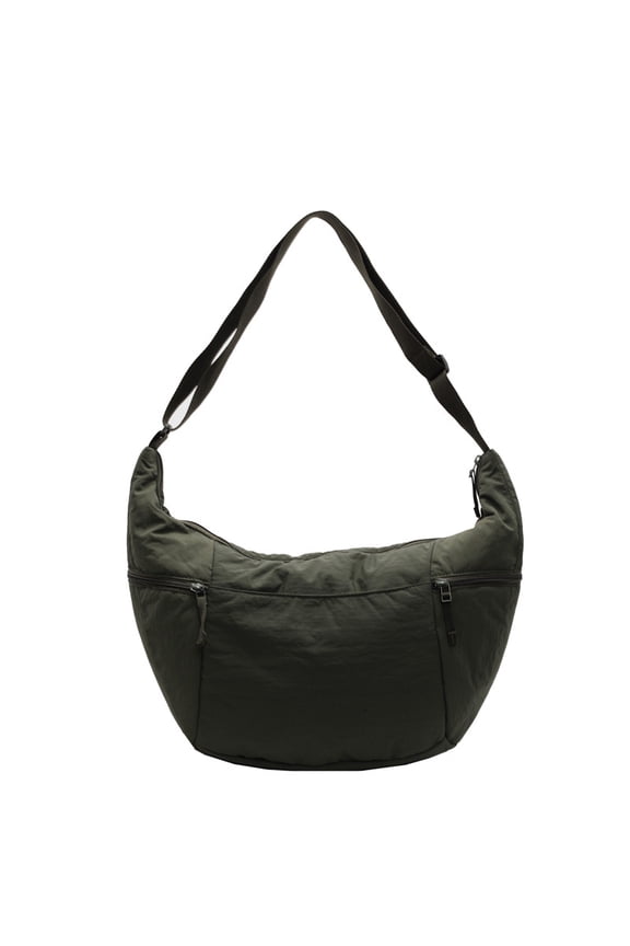 JennyShop Fashion Dumpling Wrappers, Large Capacity Horn Bags, Commuting Nylon Cloth Bags, Student Crossbody Bags, Casual Single-shoulder Bags