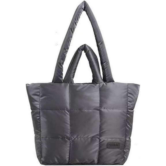 JennyShop Fashion Large Capacity Padding Bag, High Quality Puffy Tote Bag Padded Puffer Lattice Handbags for Women Large Capacity Quilted Shoulder Bag