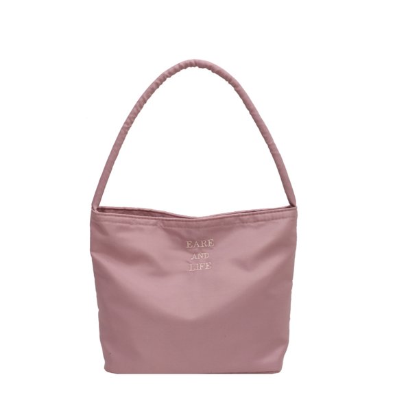 JennyShop Handheld Nylon Cloth Bag, Women's Summer Embroidered Armpit Bag, Versatile Single-shoulder Bucket Bag