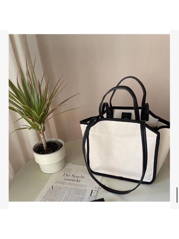 JennyShop Korean Ins Mommy Bag Multifunctional Maternal And Infant Bag Canvas Lightweight Tote Bag Bento Bag One Shoulder Crossbody Women's Bag