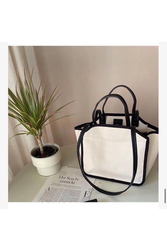 JennyShop Korean Ins Mommy Bag Multifunctional Maternal And Infant Bag Canvas Lightweight Tote Bag Bento Bag One Shoulder Crossbody Women's Bag