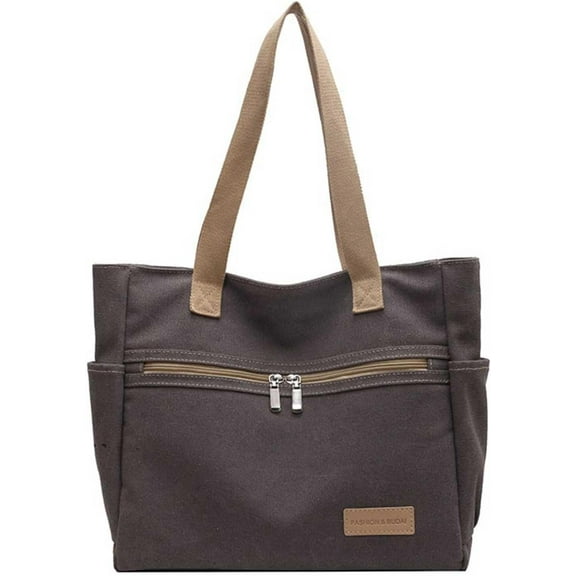 JennyShop Korean Style Trendy Tote Bag, Canvas Large Bag, Large Capacity Women's Bag, High-end and Versatile Shoulder Bag