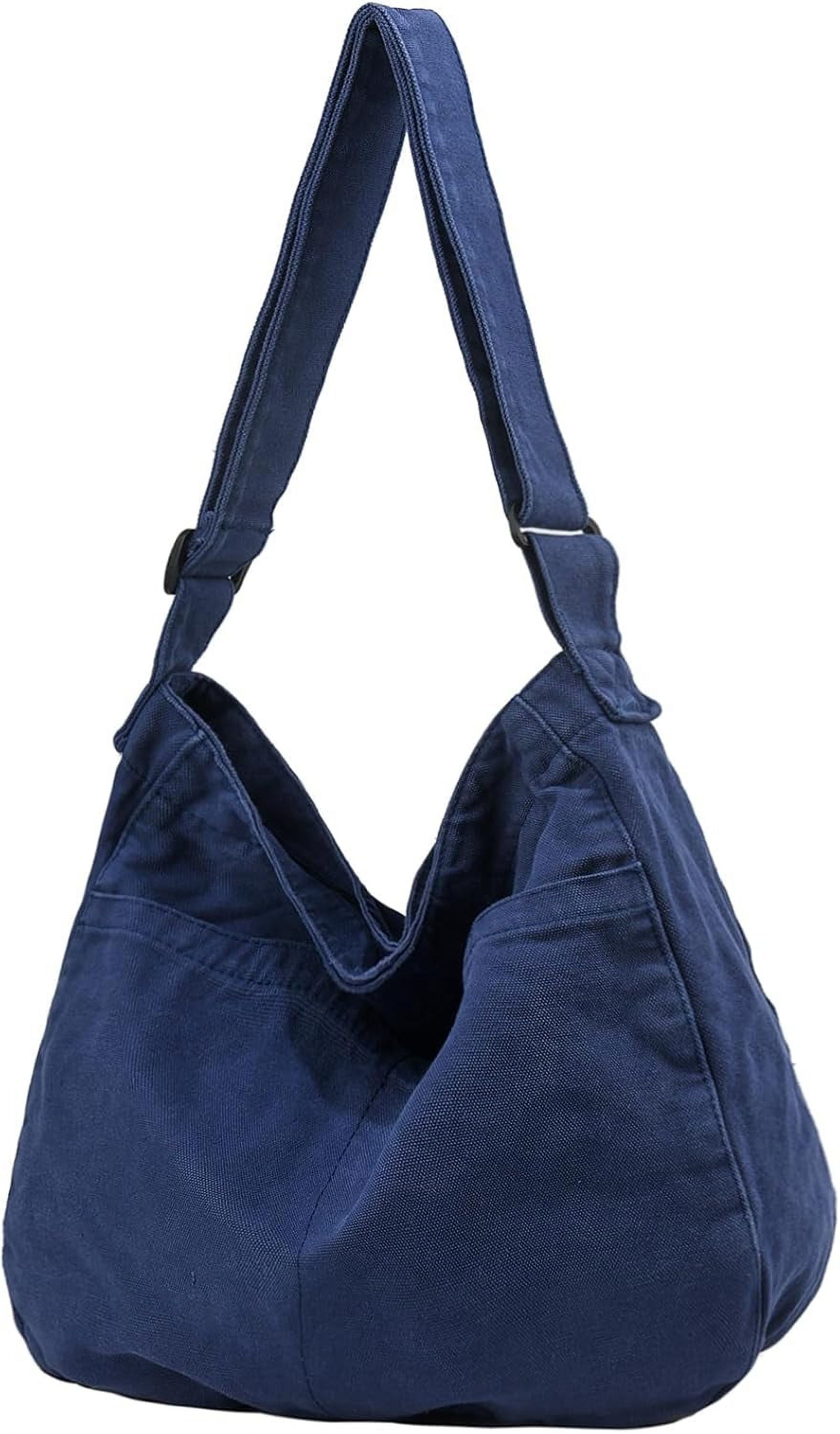 JennyShop Large Capacity Canvas Tote Bag, Fashion Purse Messenger Bag , Casual Hobo Crossbody Shoulder Bag for Travel Work