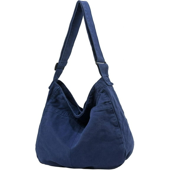 JennyShop Large Capacity Canvas Tote Bag, Fashion Purse Messenger Bag , Casual Hobo Crossbody Shoulder Bag for Travel Work