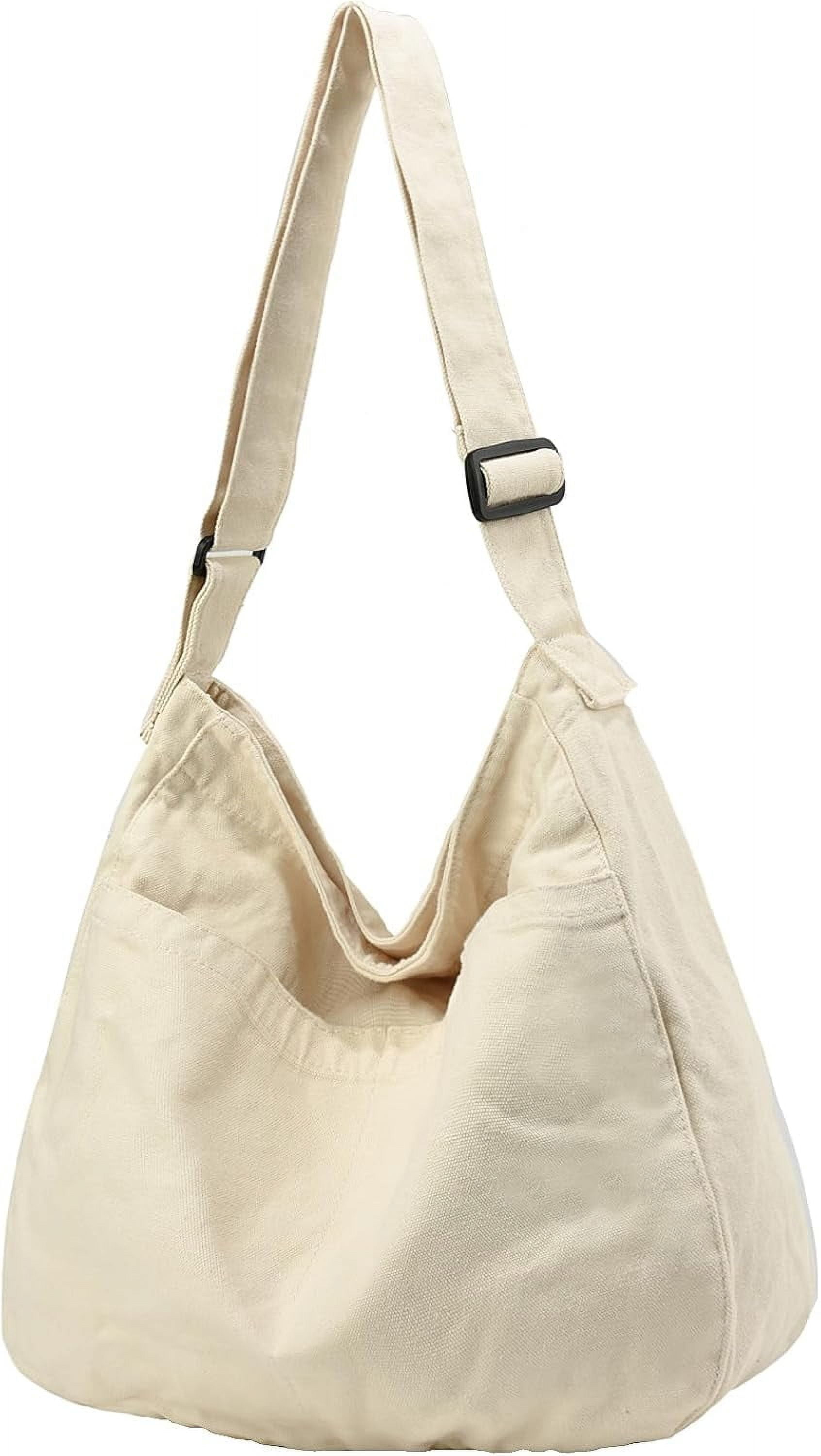JennyShop Large Capacity Canvas Tote Bag, Fashion Purse Messenger Bag , Casual Hobo Crossbody Shoulder Bag for Travel Work