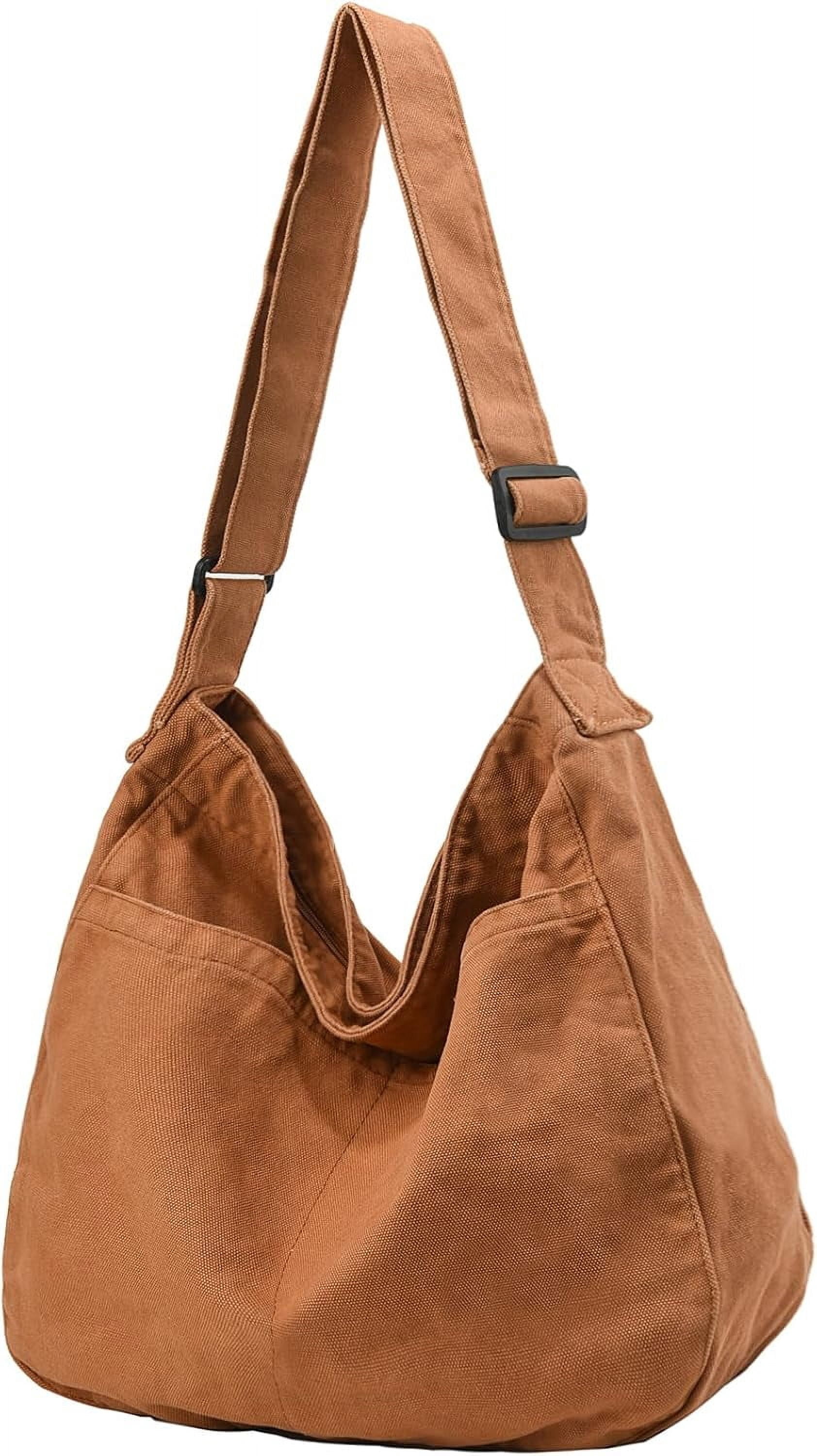 JennyShop Large Capacity Canvas Tote Bag, Fashion Purse Messenger Bag , Casual Hobo Crossbody Shoulder Bag for Travel Work