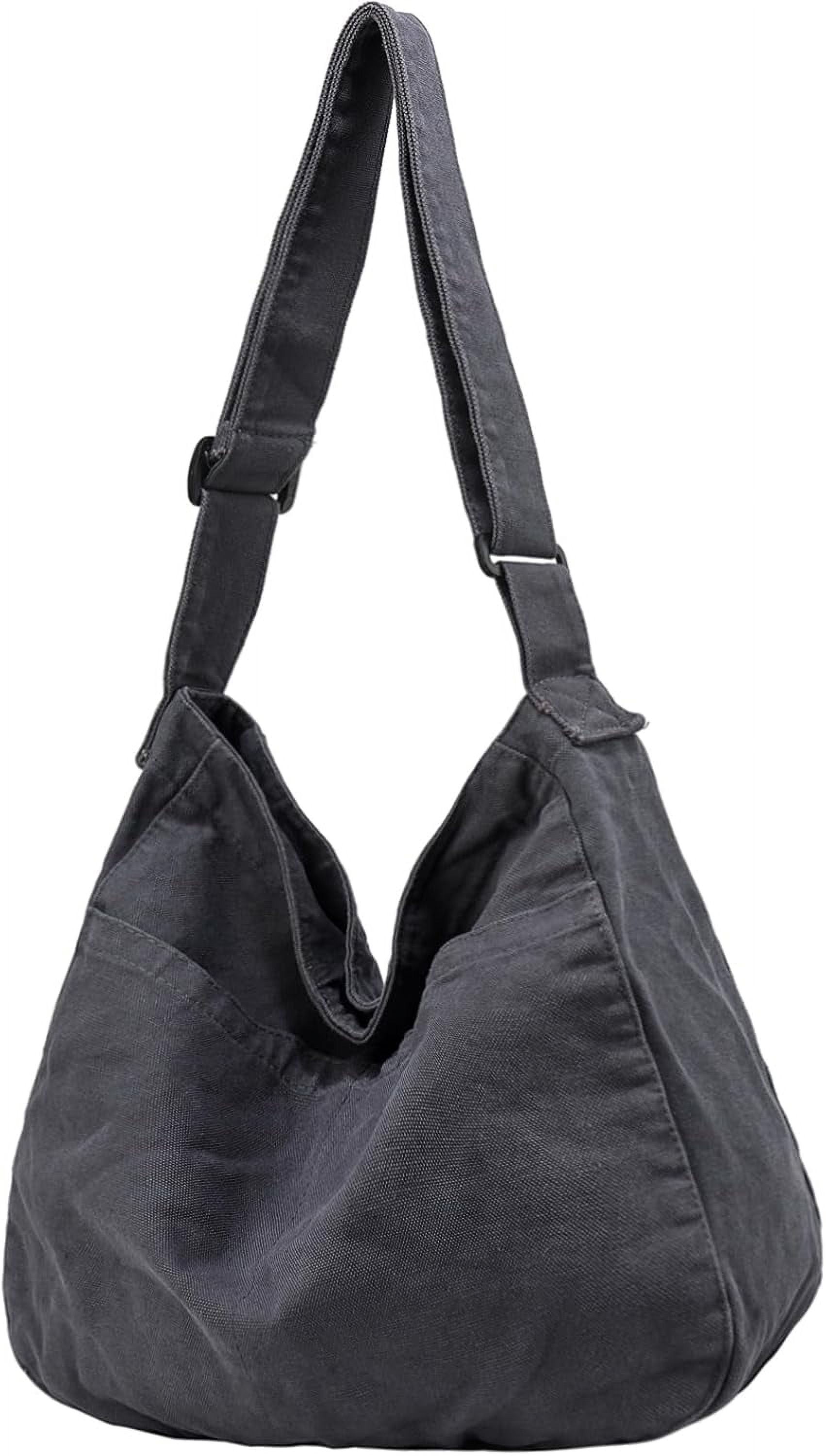 JennyShop Large Capacity Canvas Tote Bag, Fashion Purse Messenger Bag , Casual Hobo Crossbody Shoulder Bag for Travel Work