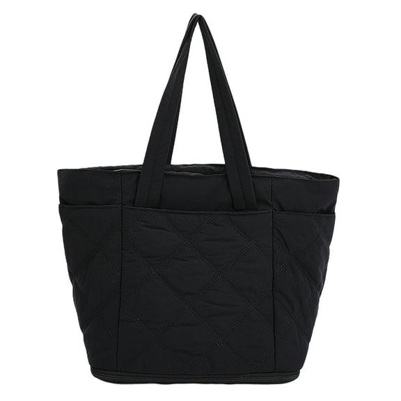 JennyShop Large-capacity Tote Bag for Women, Commuting Single-shoulder Tote Bag, Leisure Travel Bag, New Nylon Cloth Bag, Diamond-patterned Large-capacity Student Bag