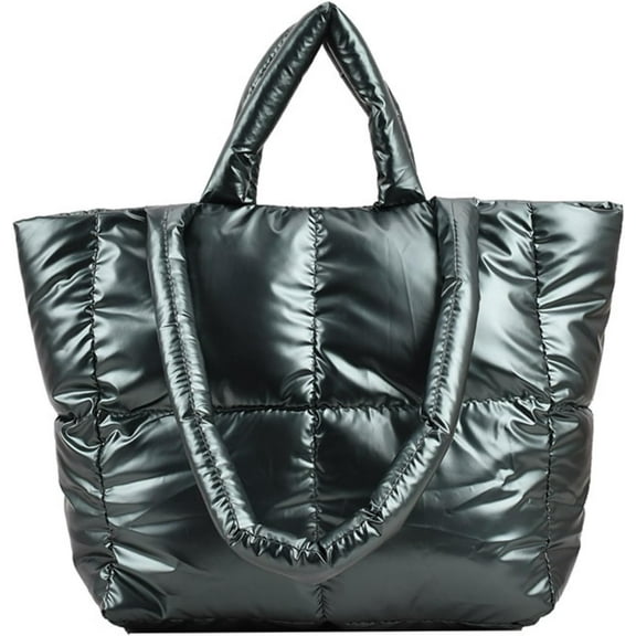 JennyShop  Lightweight Shoulder Bag Puffer Luxury Bags, Puffy Tote Bag Padded Puffy Tote Lattice Handbags for Women Large Capacity Puffer Tote Bag