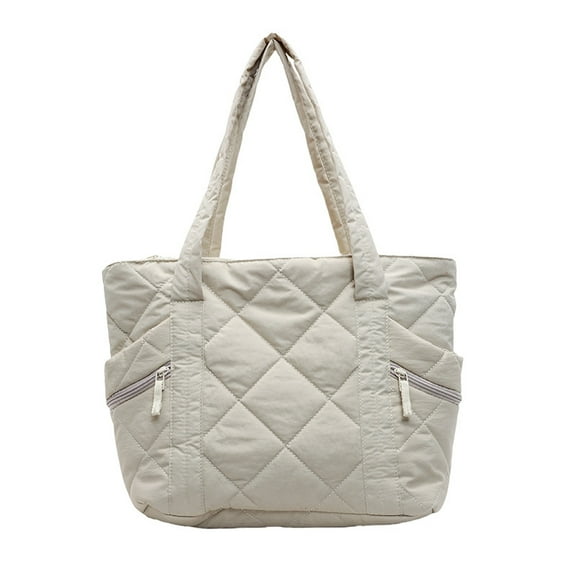 JennyShop Lingge Tote Bag for Women, Commuting Shoulder Bag, Large Capacity Student Class Handbag, New Nylon Cloth Bag