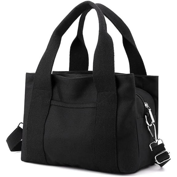 JennyShop Multi-pockets Casual Work Bags 2023, Pretty Canvas Tote Bags for Women, Quality Shoulder Hobo Bags Handbags Purse Big Satchel Purses