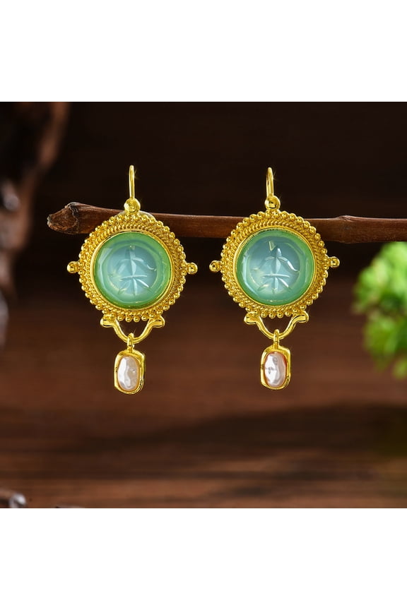 JennyShop New Blue Color Geometric Type Inlay Imitation Pearls Earrings For Women Party Birthday Custom Jewelry