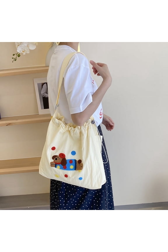 JennyShop New Light and Thin Shoulder Messenger Bag Women's New Shoulder Bag Messenger Canvas Bag Women's Large-capacity Shoulder Bag