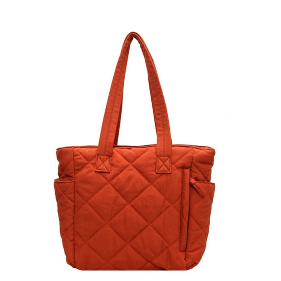 JennyShop New Nylon Cloth Bag, Cotton Suit Bag, Female Student Tote Bag, Commuting Checkered Shoulder Bag, Large Capacity Tote Bag