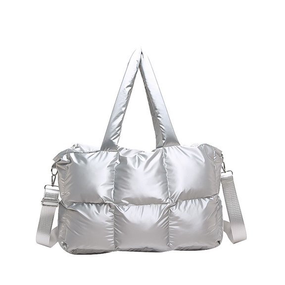 JennyShop New Single-shoulder Bag, Down Jacket, Large-capacity Underarm Bag for Women, Fashionable Tote Bag