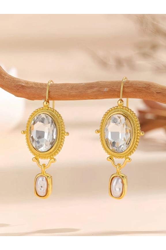 JennyShop New Trend Inlay Pearls Dangle Earrings For Women Party Birthday Custom Jewelry