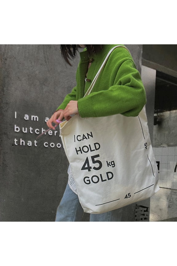 JennyShop Original Large And Dual-purpose Korean Shoulder Hand-held Canvas Bag Large-capacity Tote Bag Summer Women