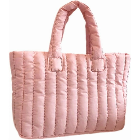 JennyShop Puffy Tote Bag Padded Puffer Lattice Handbags for Women Casual Quilted Hand Bag Padding Bag Trendy Totes