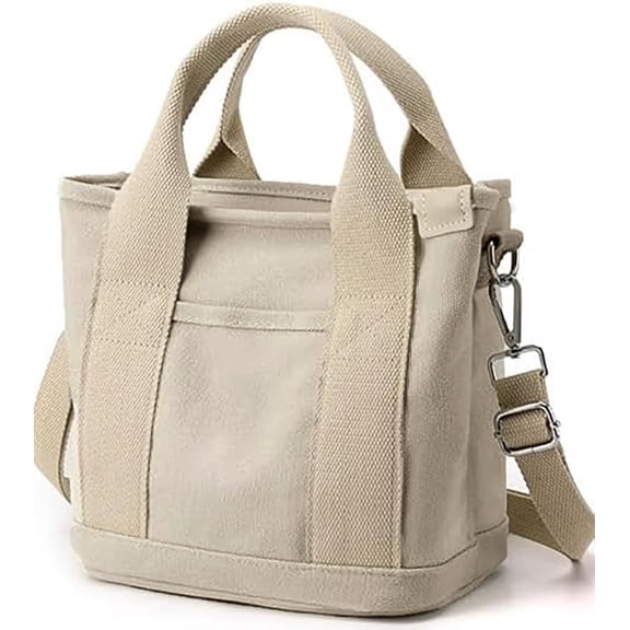 JennyShop Satchel Hobo Bag Messenger Bag, Quality Small Tote Bag with Zipper, Trendy Canvas Multi-Pocket Crossbody Bag Shoulder Bag