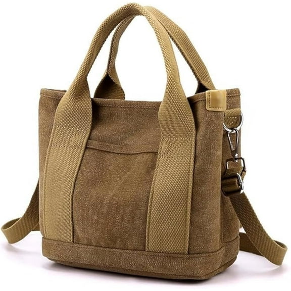 JennyShop Satchel Hobo Bag Messenger Bag, Quality Small Tote Bag with Zipper, Trendy Canvas Multi-Pocket Crossbody Bag Shoulder Bag