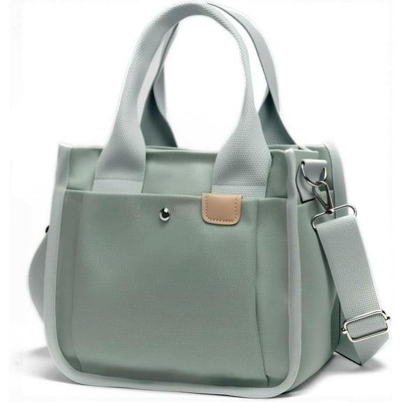JennyShop Top Handle Satchel Handbags, Quality Canvas Tote Bag with Zipper, Fashion Multi-Pocket Crossbody Bag Purse