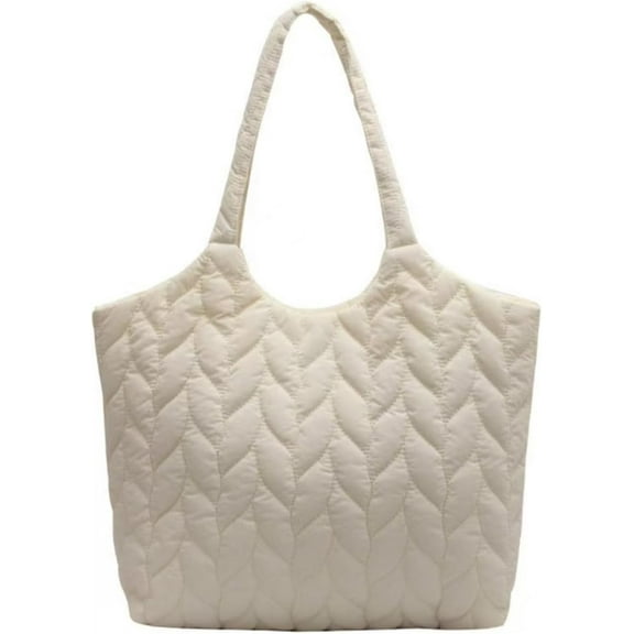 JennyShop Trendy Bag Large Capacity Puffy Tote Bag Padded Puffer Lattice Handbags for Women Fashion Quilted Shoulder Bag Padding