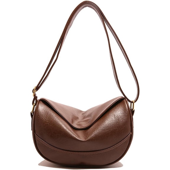 JennyShop Versatile Crossbody Dumpling Purse with Vintage Flair, Melange Retro Shoulder Underarm Bag, Fashion Women Bag