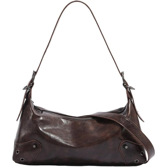 JennyShop Women Vintage Tote Bag, Hot Sale PU Leather Shoulder Handbag, Vintage Fashion Underarm Bag