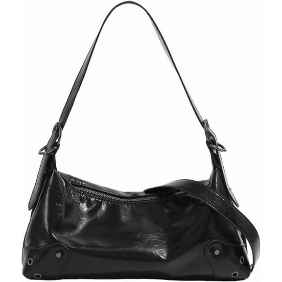 JennyShop Women Vintage Tote Bag, Hot Sale PU Leather Shoulder Handbag, Vintage Fashion Underarm Bag