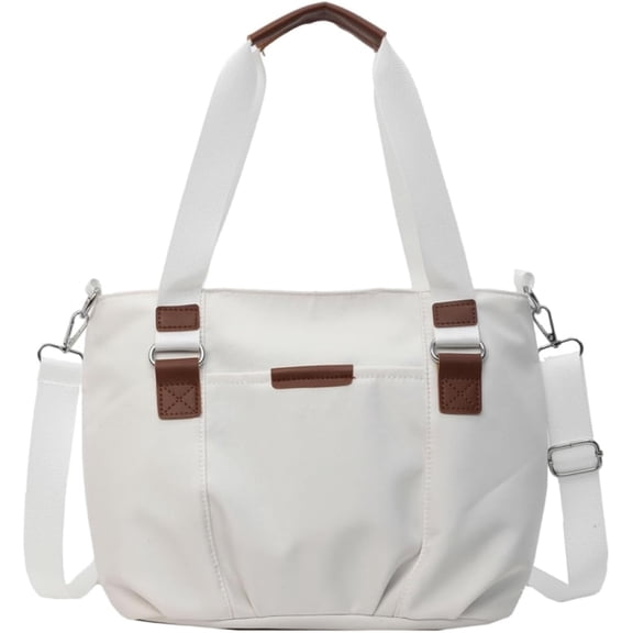 JennyShop Women's Large Capacity Crossbody Tote Bag, Trendy Canvas Bag Women's Leisure Commuter Folded Handheld Shoulder Bag