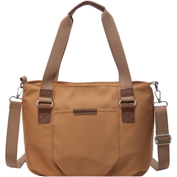 JennyShop Women's Large Capacity Crossbody Tote Bag, Trendy Canvas Bag Women's Leisure Commuter Folded Handheld Shoulder Bag