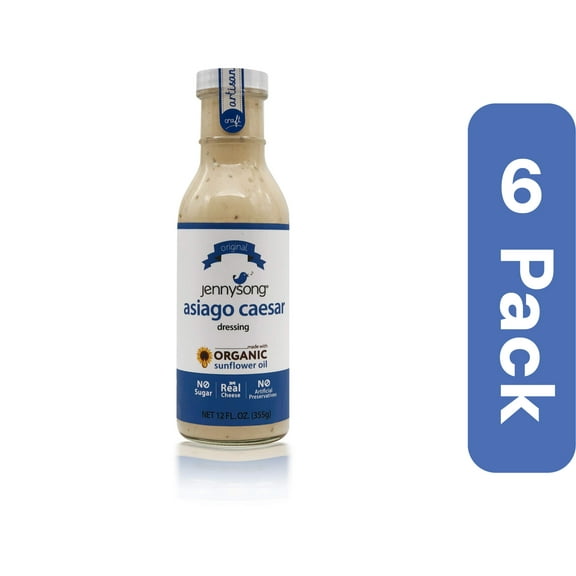 Jennysong Asiago Organic Caesar Dressing 12 fl oz (Pack Of 6)